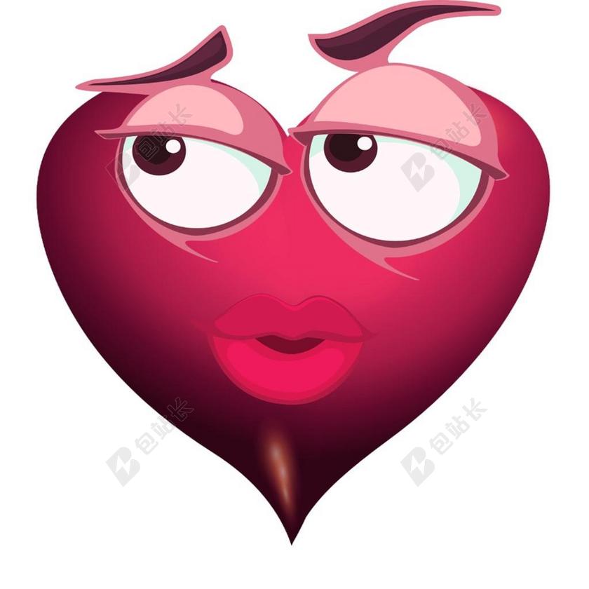 心形动漫创作拟人设计背景图片