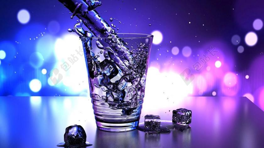 水 玻璃 玻璃 冰 壁纸 下降 清洁 喝 新鲜 液体