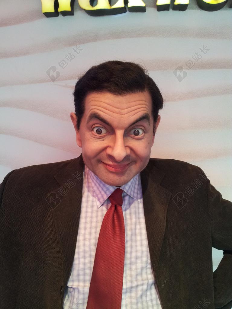 憨豆先生蜡制雕像背景图片