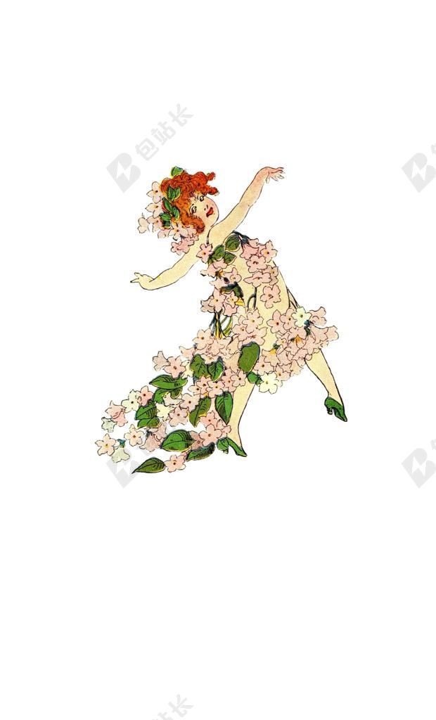 卖花姑娘 幻想 快乐 颜色 隔离 孤立 年份