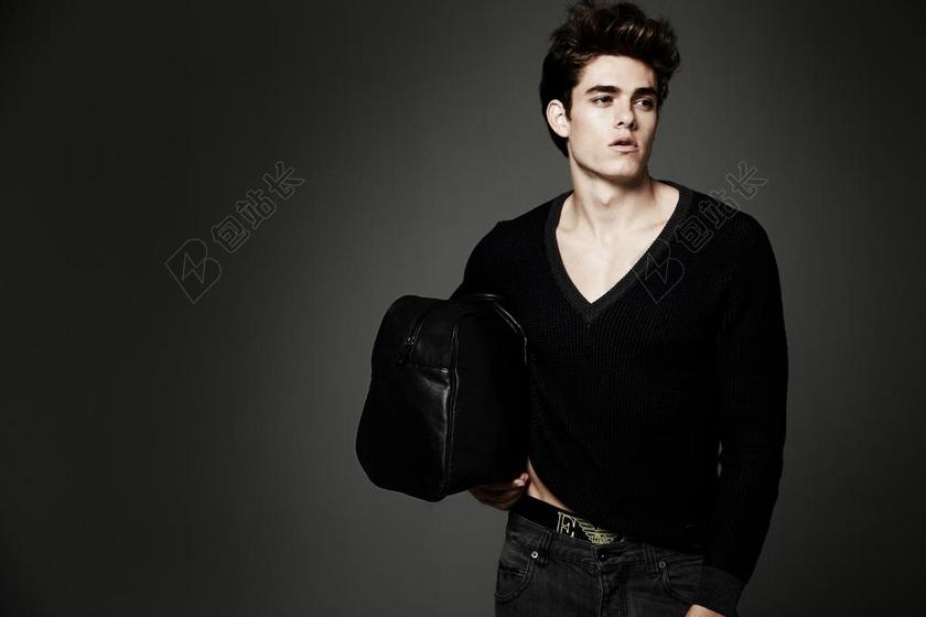 时尚 发型 男子 模型 人 工作室