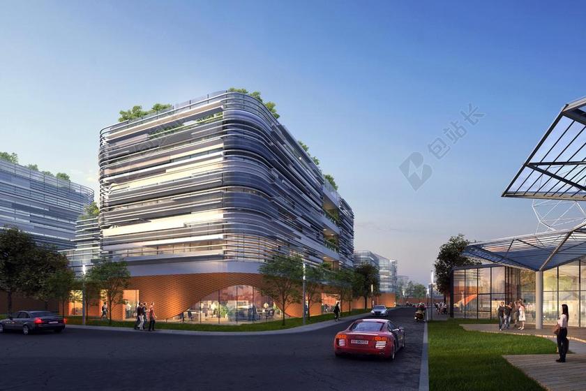 建筑唯美科技园室外装饰背景图片