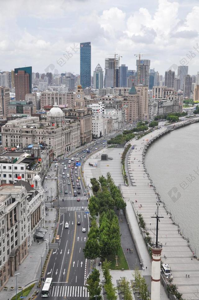 建筑繁华高楼大厦建筑群的都市城市景观背景图片