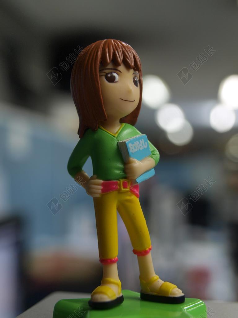 广告唯美Q版公仔模特宣传背景图片