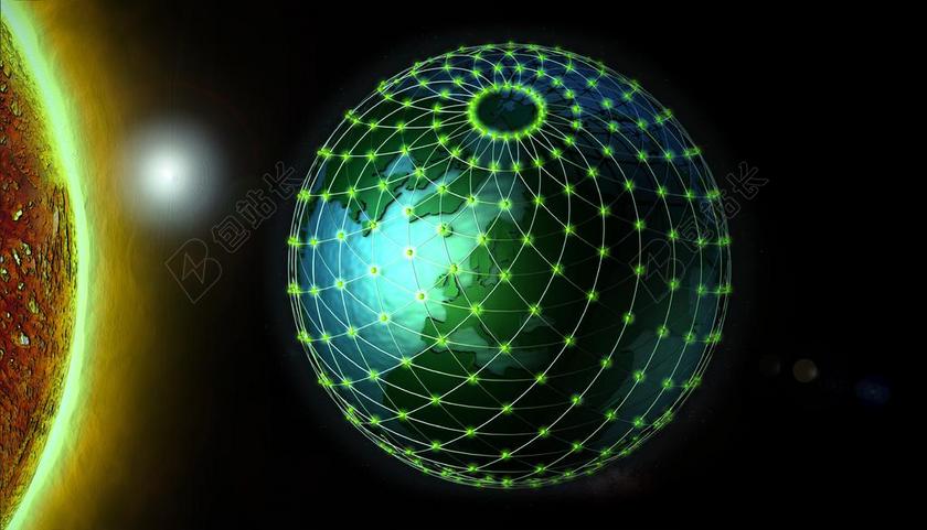 宇宙圆形太空星体模型科研宇宙星空背景图片