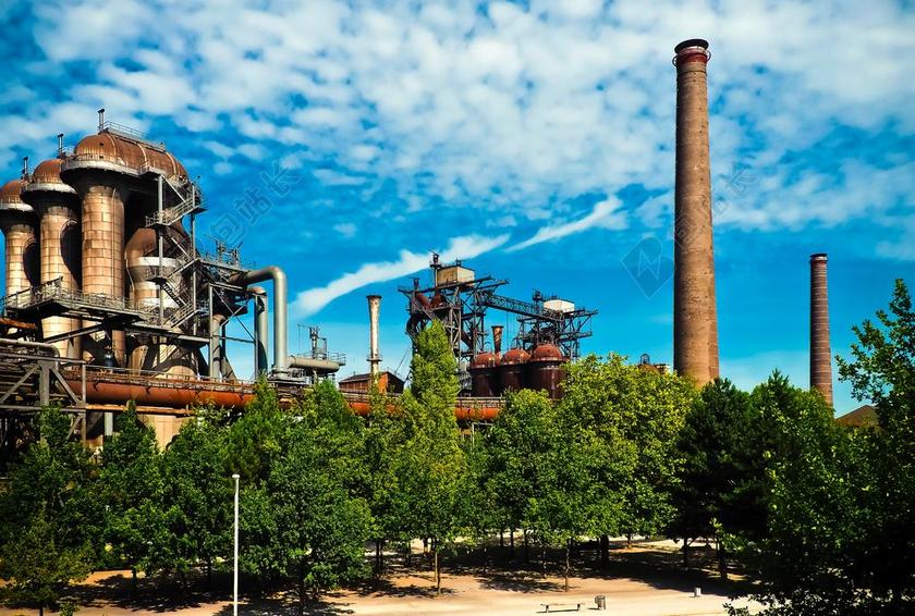 摄影复古老式重工业工厂室外装饰背景图片