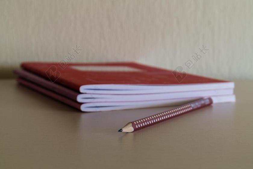 教育简约铅笔笔记本背景图片