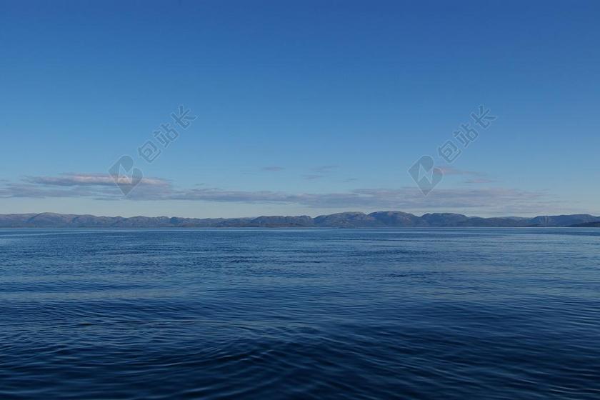 清新挪威海岸背景图片