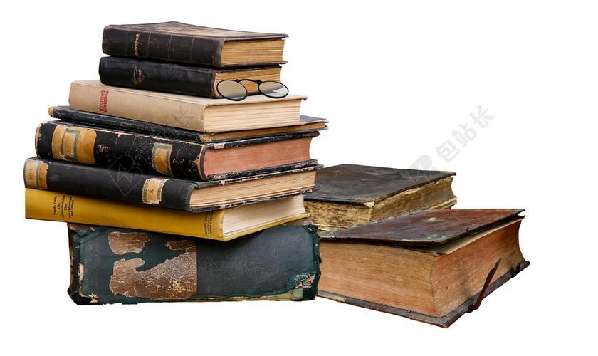 文学 本书 读取 堆栈 老 图书 孤立 眼镜 学习 学校