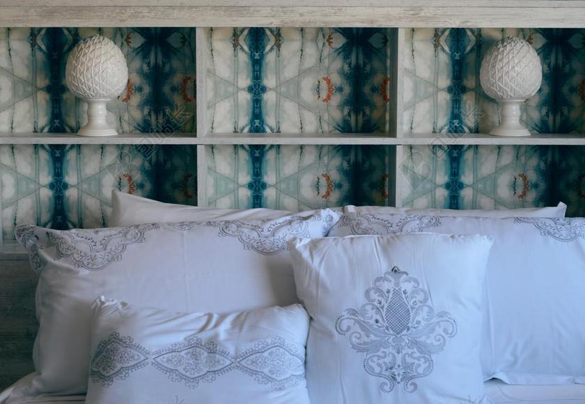 床枕头床头壁纸家具房间设计背景图片