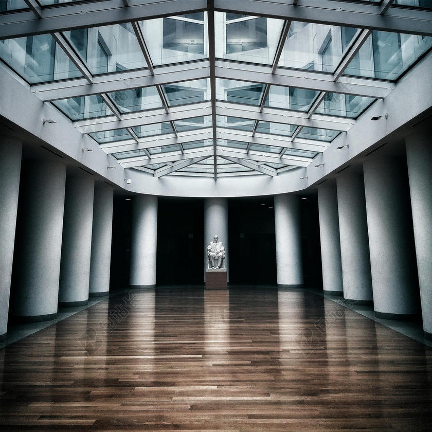 灰白色广告简约大气建筑背景图片