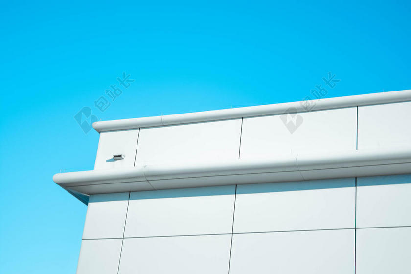 蓝色建筑简约高楼城市背景图片