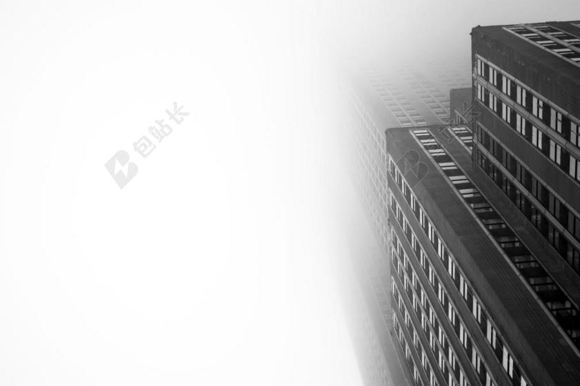 建筑时尚黑白相间的外墙背景图片