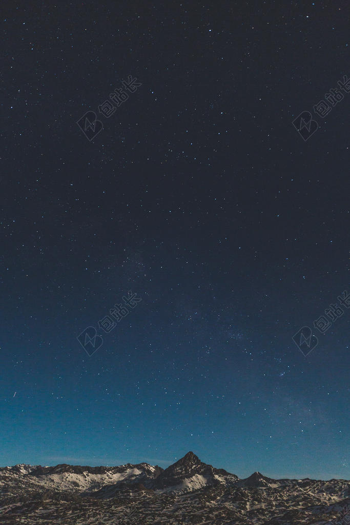 自然美丽星空下的原野自然野外天空背景图片