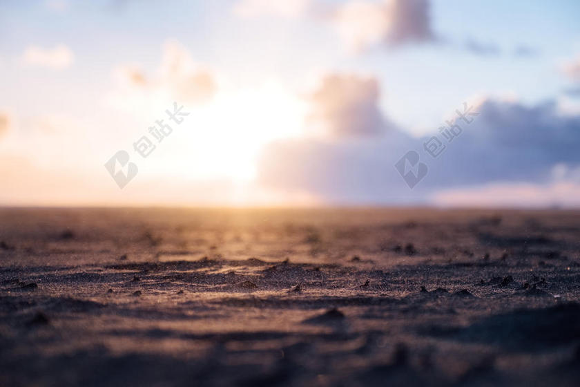 黄色旅游自然唯美沙滩背景图片