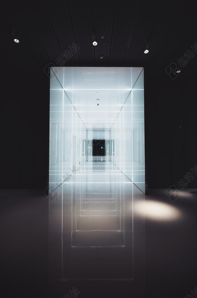 黑白光影创意室内层次白色灯饰灯饰设计光影背景图片