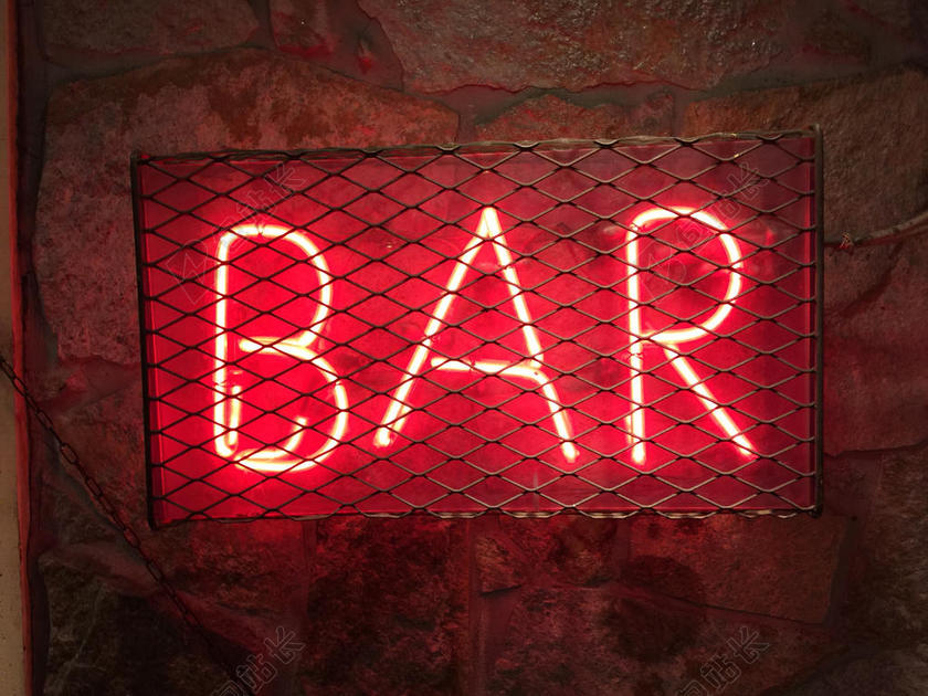 红色的酒吧灯广告背景图片