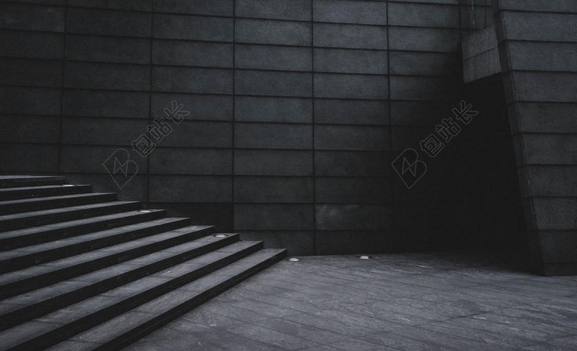 灰色的墙和阶梯背景图片