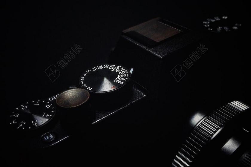 黑色的老式相机背景图片