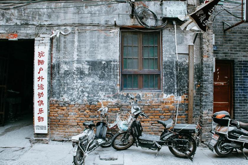 中国老旧的民房背景图片