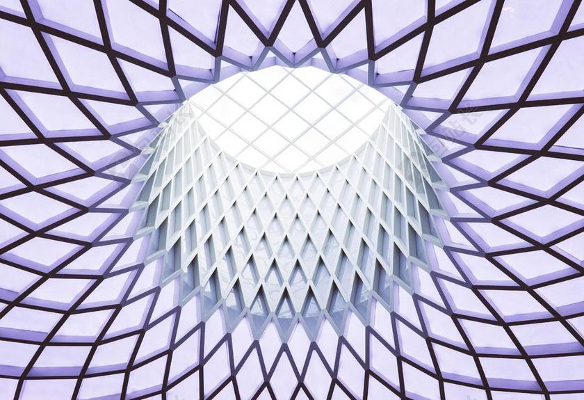 建筑现代美丽的现代结构屋顶背景图片