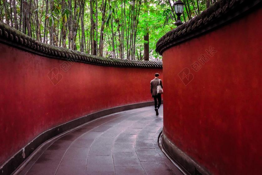 红色的中国围墙背景图片