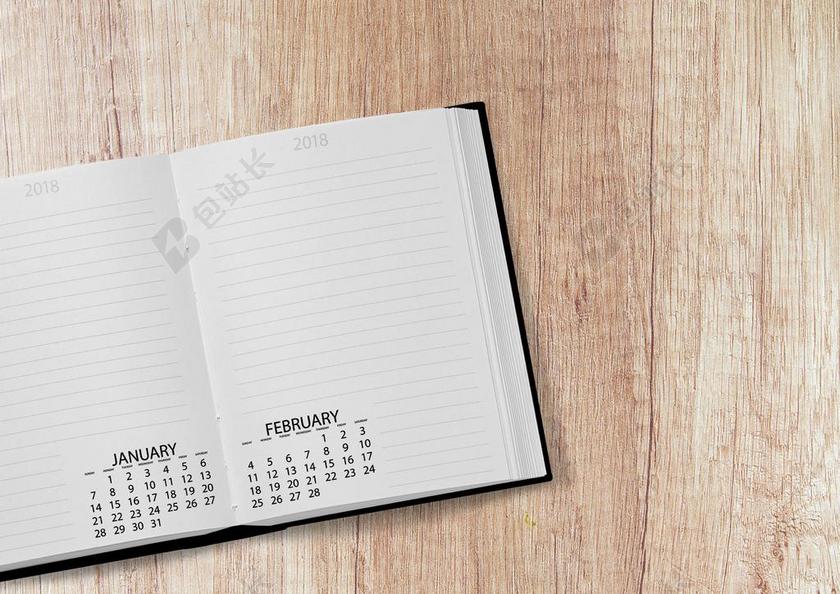 日历 本书 2018 日期 一年 一天 周 天的一周 办公桌