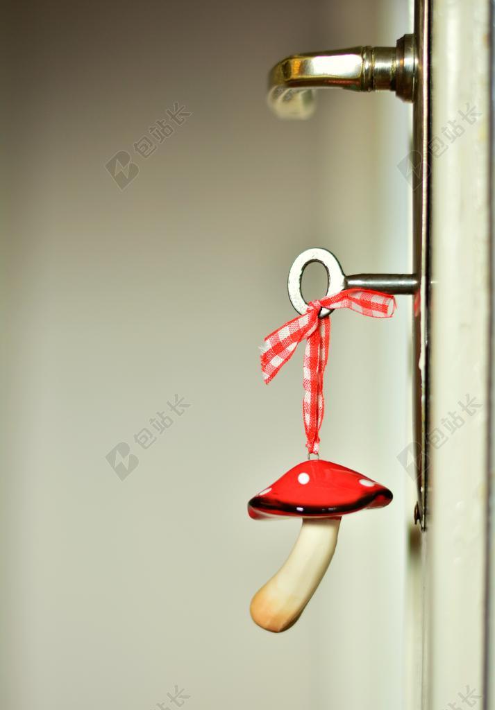 关键 钥匙扣 财富的关键 门 内 安全 关闭 符号 门把手