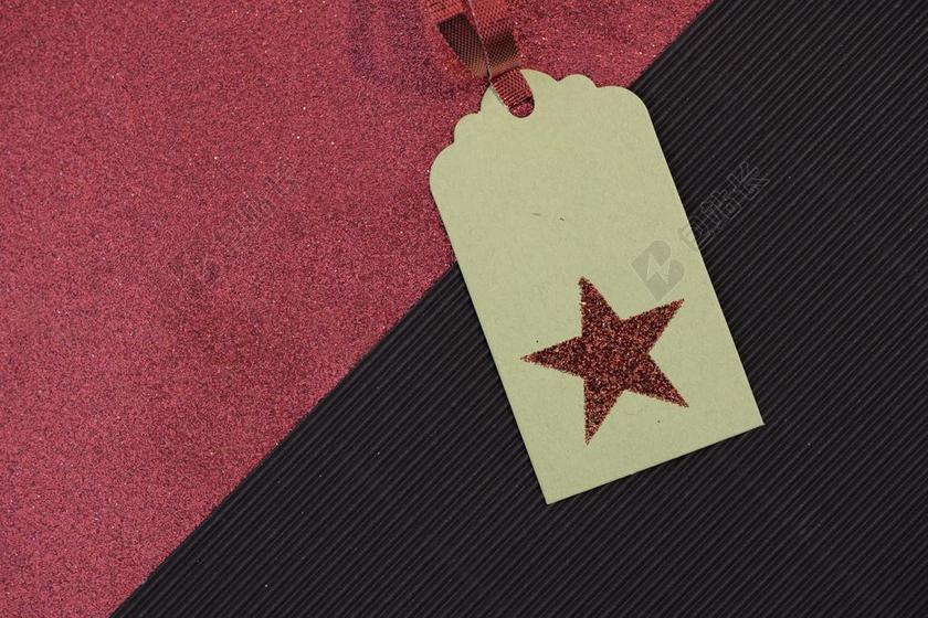 白色的五角星书签背景图片