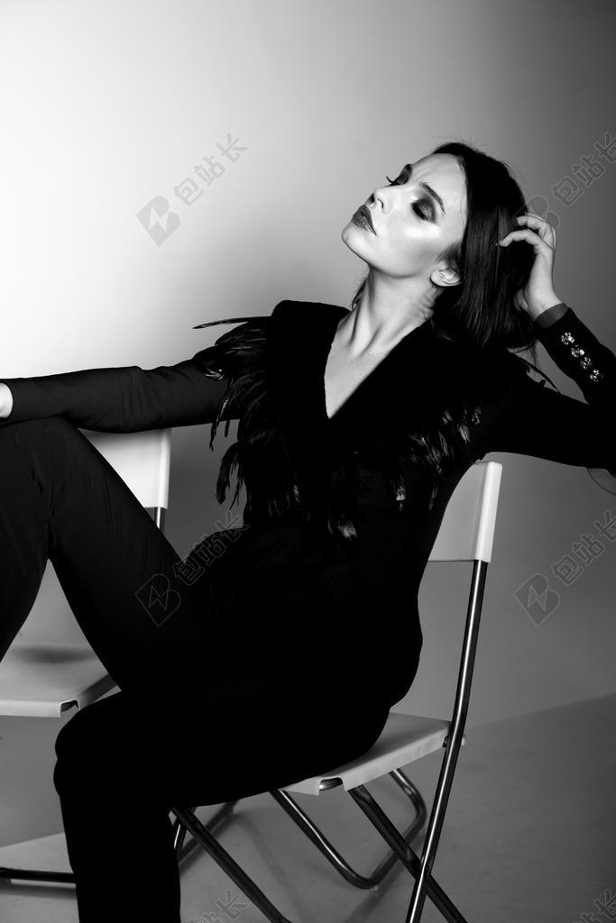 女人 长大了 一 时尚 纵向 服装 年轻 女孩 小姐 女性