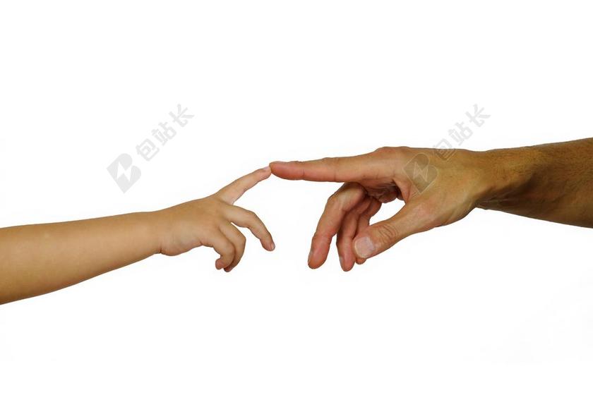 小孩和男人的手背景图片