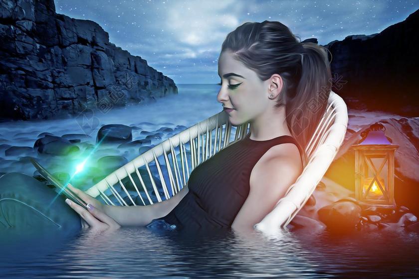 科幻小说 科学幻想小说 幻想 女子 女性 年轻 美 模型