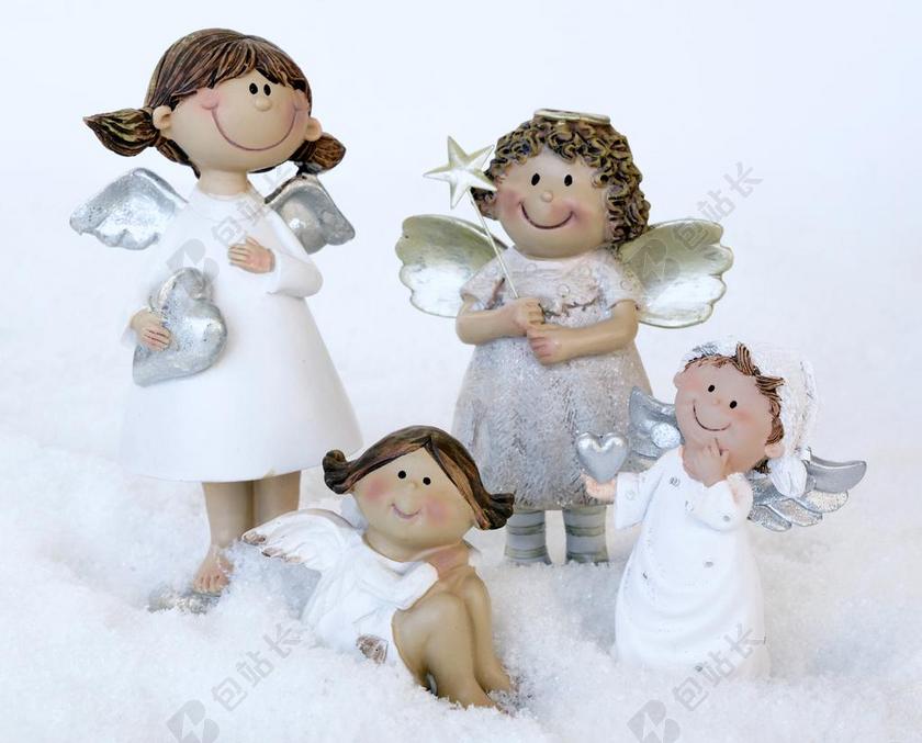 可爱的天使玩偶背景图片