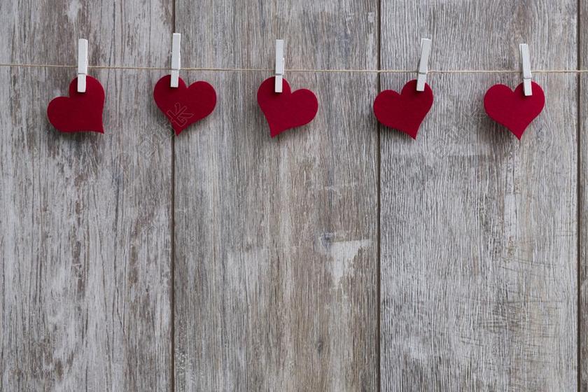 绳 衣服的线 衣夹 地图 明信片 邀请 优惠券 心脏 爱情