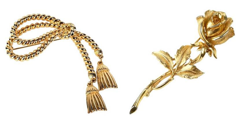 夹 饰品 首饰 金色玫瑰 透明背景 装饰 珠宝 宝 礼品