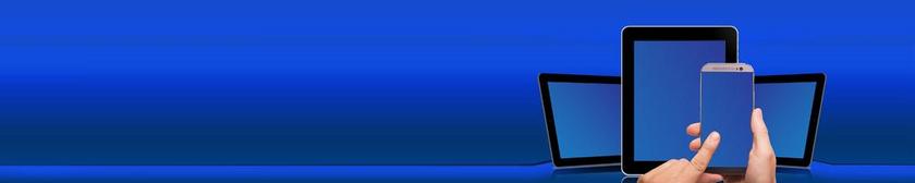 计算机 智能手机 在线 数字 横幅 标头 数据 移动 线路