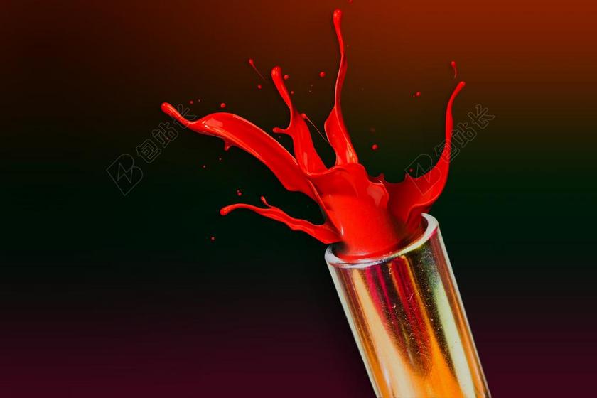 启动画面 口红 化妆品 魅力 时尚 女性 红色 闪光 棒