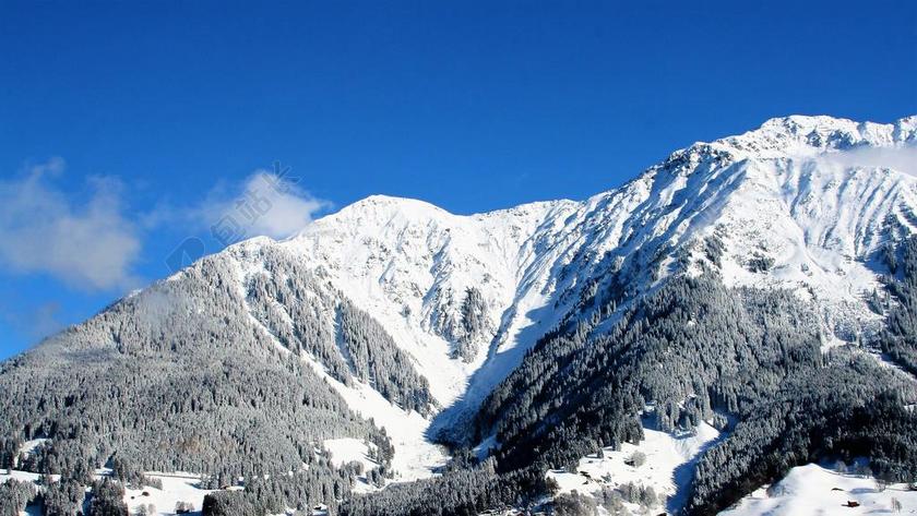 山的美 全景图 性质 白雪皑皑的山脉 上衣 旅游 森林 冬观