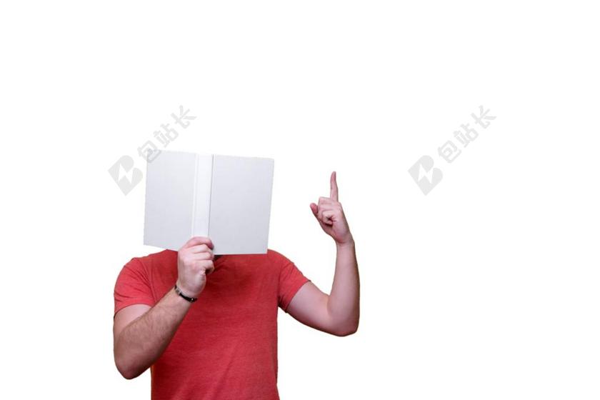 白色手拿课本背景图片