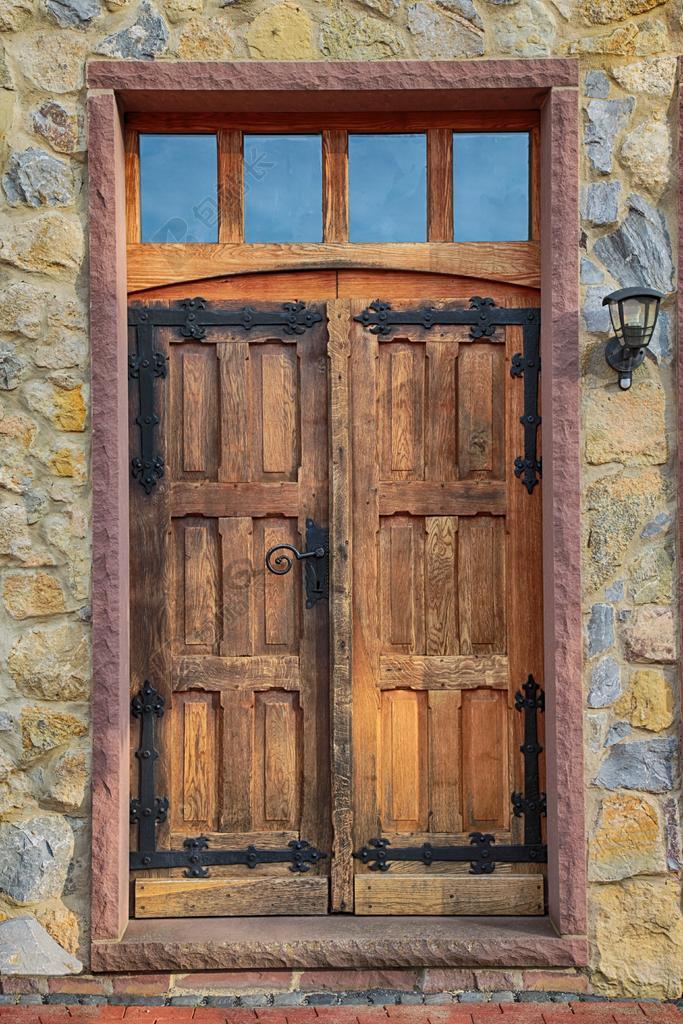 门 橡树 木 老 旧门 木门 输入 装饰 房屋入口