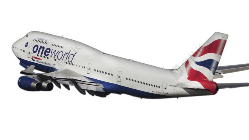 白色的现代客机背景图片