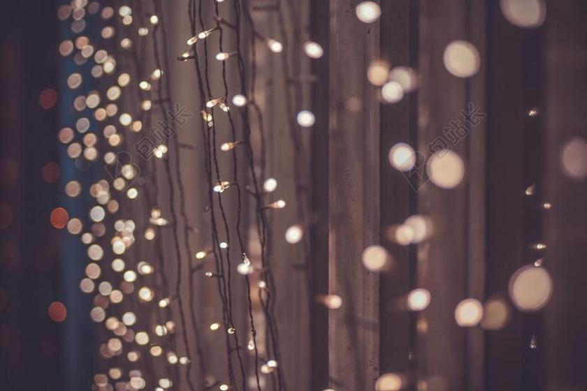 圣诞节 灯 散景