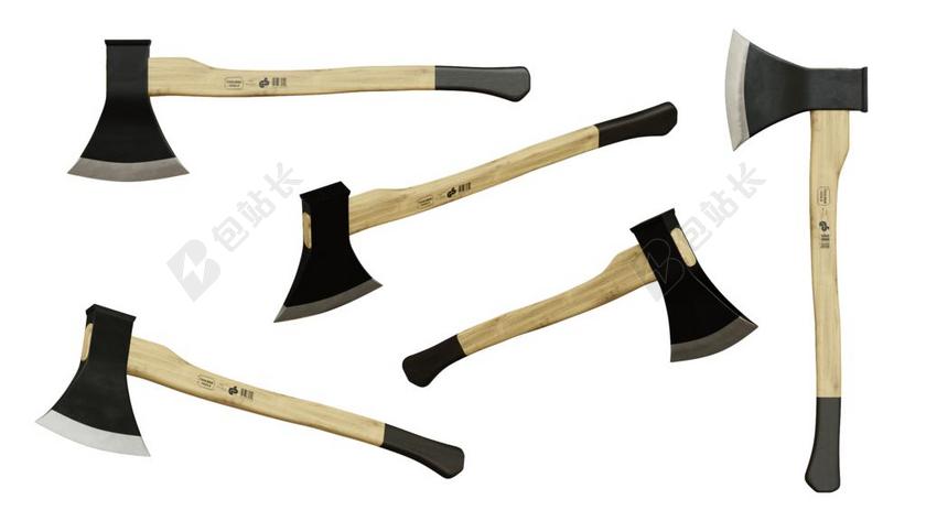 斧标驱风 斧头 木风格 分裂 孤立 3D 搅拌机