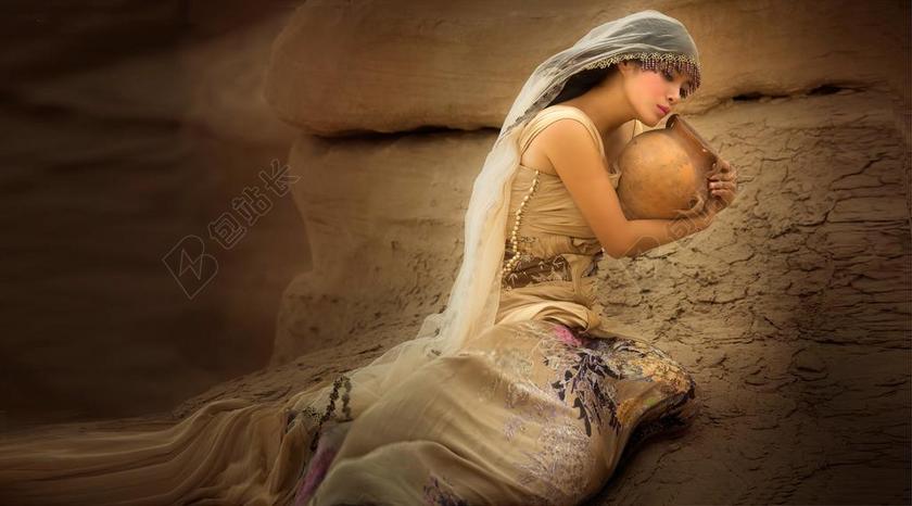 楼兰美女 夕阳 唯美