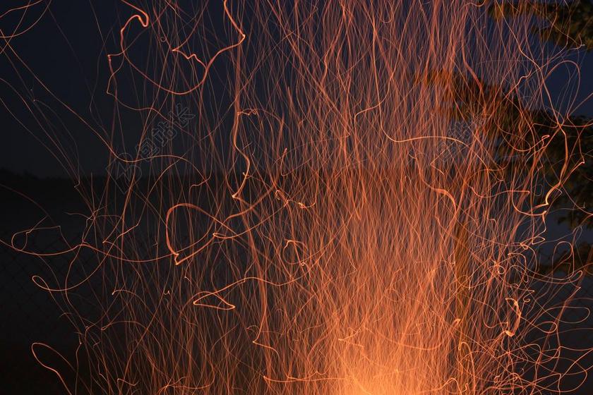 火灾 暴发 火花 火焰 香炉 烧伤 烟 热 篝火 发光