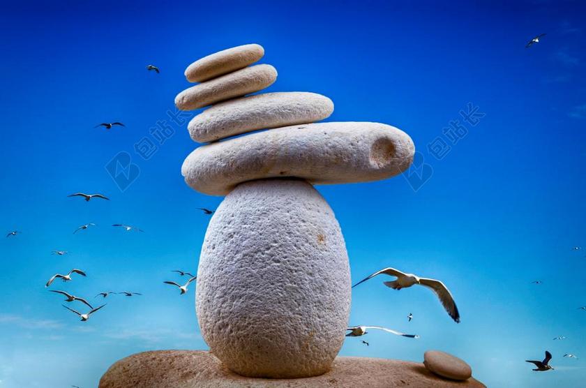 石 禅宗 和平 平衡 治疗 堆栈 冥想 替代方案