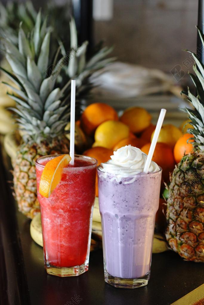 冰沙 水果 菠萝