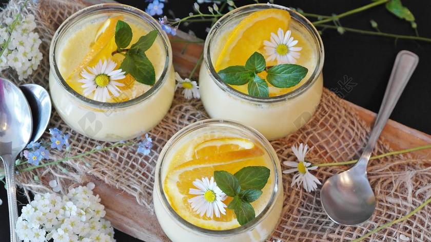 奶油 橙色淇淋 橘子 甜点 甜 美味 吃 美食 厨师 厨房