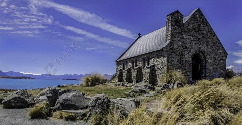 教堂 好牧人 特卡波湖 南港岛 新西兰 湖 蓝色的水 水