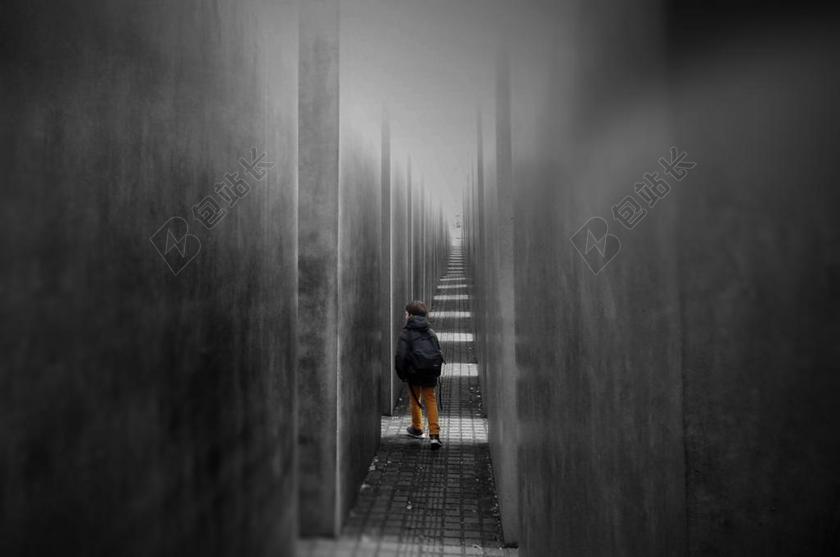 透 纪念碑 灰色 小子 男孩 柏林 犹太人 走廊 阴影